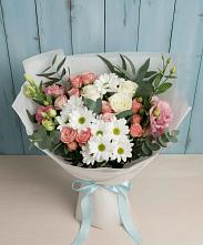 Букет цветов из:  Розы, Лизиантусы и Хризантемы в Боготоле