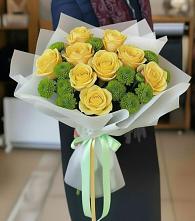 Букет цветов из:  Хризантемы и Розы в Боготоле