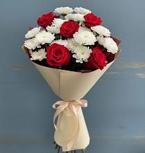 Букет цветов из:  Розы и Хризантемы #REPLACE_PRED# Боготоле