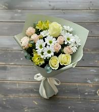 Букет цветов из:  Альстромерии, Розы и Хризантемы в Боготоле