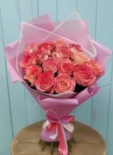 Букет 15 Розовых роз Равель в Боготоле
